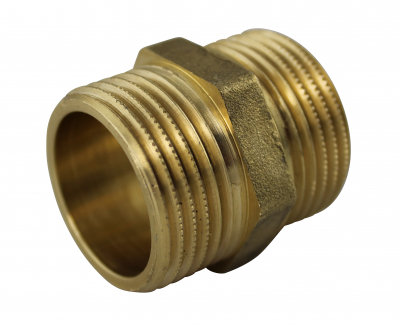 Doppelnippel Messing 1 Zoll = 33,7 mm