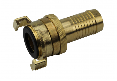 MS-Schnellkupplung für Schlauch 3/4Zoll, mit Kontermutter, Messing mit Dichtung