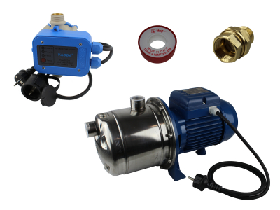 Preview: Set Pentax MPX 120/5 Kreiselpumpe, 4800 l / 53 m, 5 stufig mit Pumpensteuerung SKD-1, anschlussfertig mit Kabel