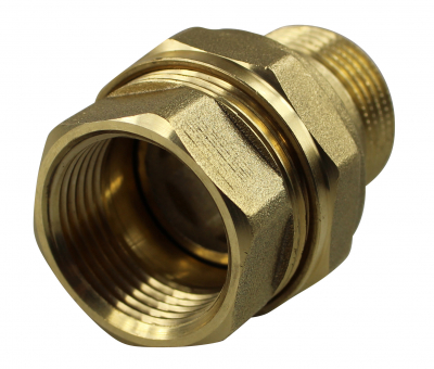 Verschraubung Messing 1/2 Zoll Gewinde innen /außen gerade mit O-Ring