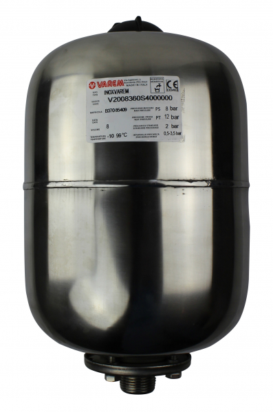 Varem INOXVAREM 8 l Membran Druckkessel, Edelstahl V2A (AISI 304) (V2008360S4000000)