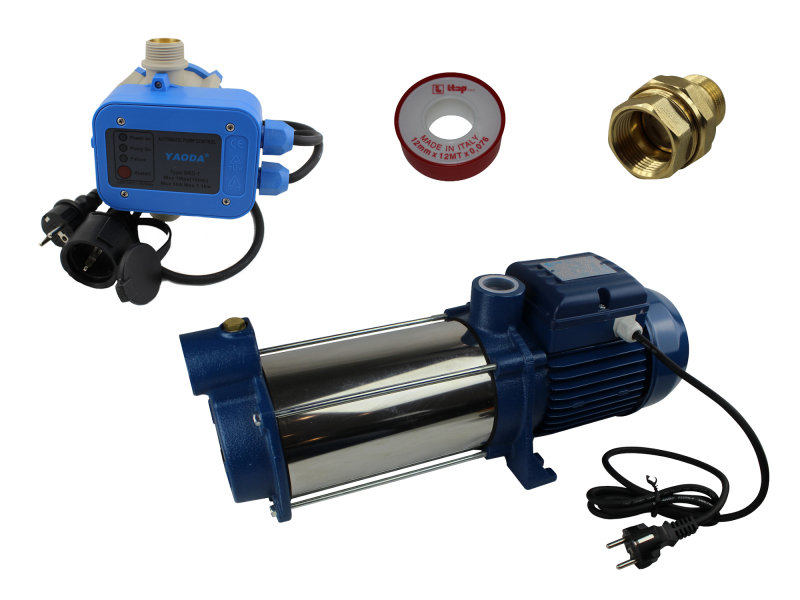 Set Pentax MP 120/5A Kreiselpumpe, 4800 l / 56 m, 5 stufig mit Pumpensteuerung SKD-1, anschlussfertig mit Kabel