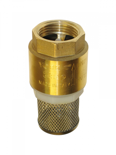 Fußventil Rückschlagventil YORK mit Saugkorb aus Edelstahl 1 Zoll