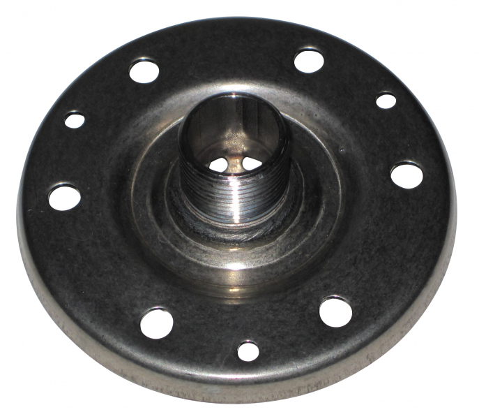 Varem Edelstahlflansch V2A 1 Zoll, AD 107mm, Lochkreis 83mm, 6-Loch