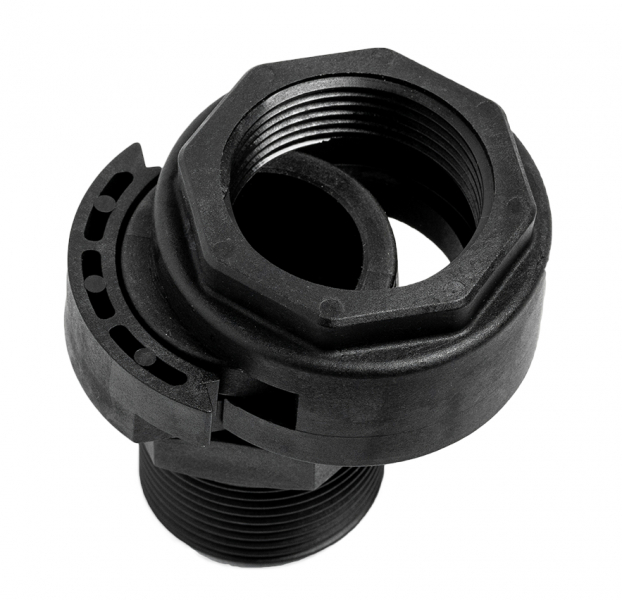 Verschraubung Kunststoff 1 1/4 Zoll IG mit Überwurfmutter und 1 1/4 Zoll AG für Pumpensteuerungen