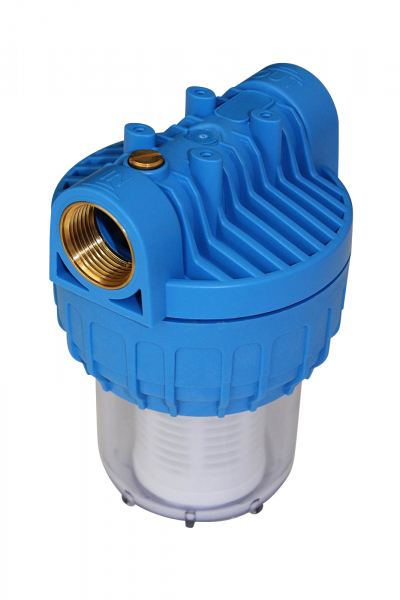 5-Zoll Vorfilter Feinfilter AMG klein mit Filterpatrone 60µm Anschluss 1 Zoll = 33,7 mm